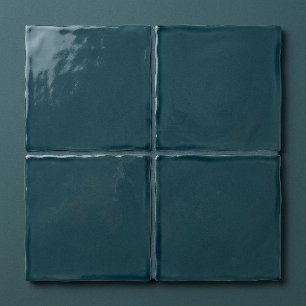 Mindelo Glans Petrol 13x13 cm – Ton-sur-Ton Productshot