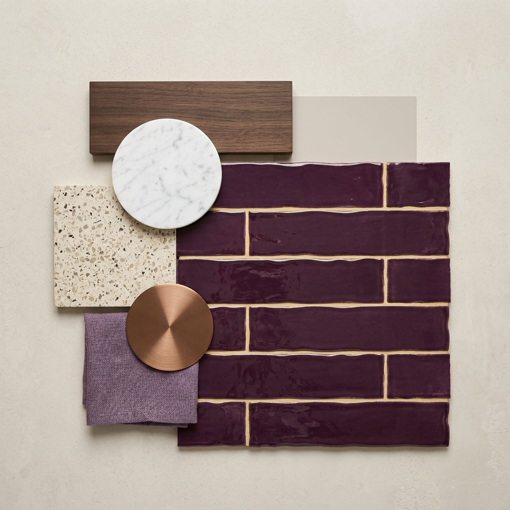 Mindelo Glans Royal Purple 5x25 cm – Materiaalcompositie